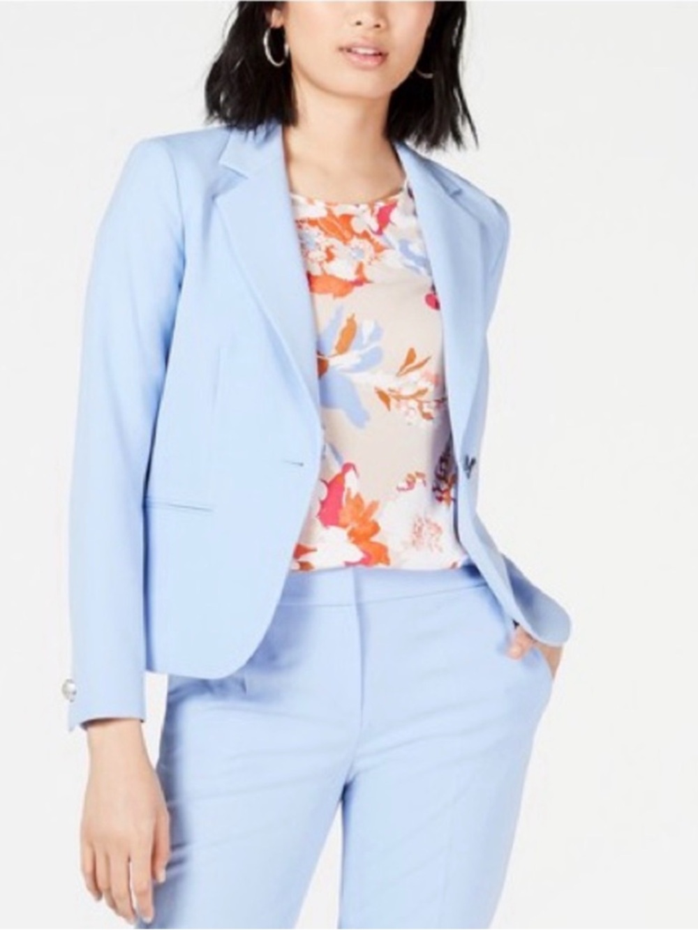 *NWOT* Bar III Light Blue Single-Button Women's Blazer - XL